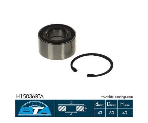 Wheel Bearing Kit (H15036BTA)