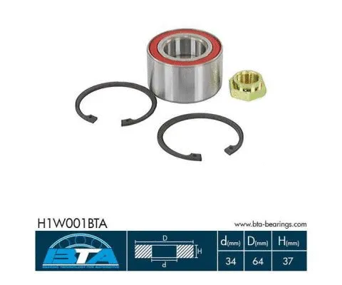 Wheel Bearing Kit (H1W001BTA)