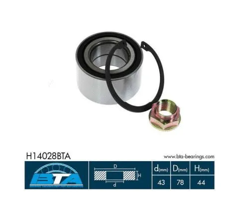 Wheel Bearing (H14028BTA)