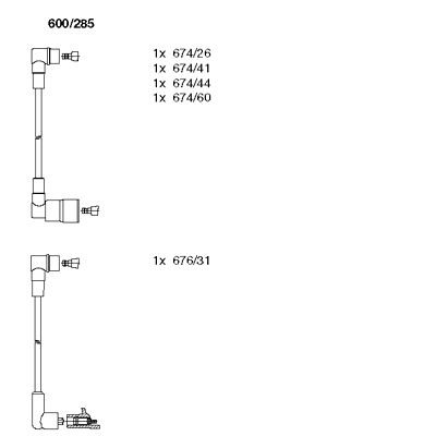 Ignition Cable Kit (600/285)