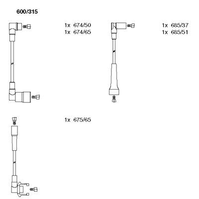 Ignition Cable Kit (600/315)