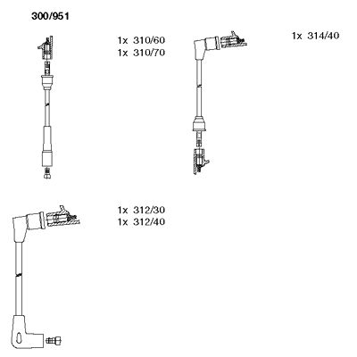 Ignition Cable Kit (300/951)