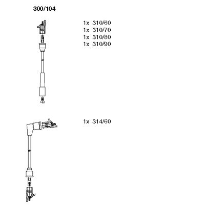 Ignition Cable Kit (300/104)