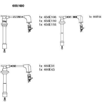 Ignition Cable Kit (600/480)