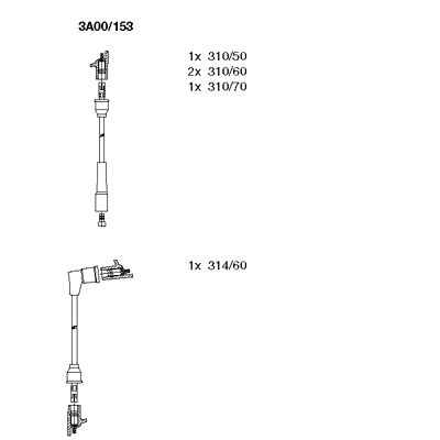 Ignition Cable Kit (3A00/153)