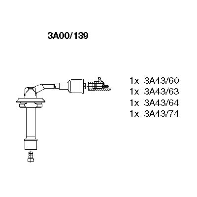 Ignition Cable Kit (3A00/139)