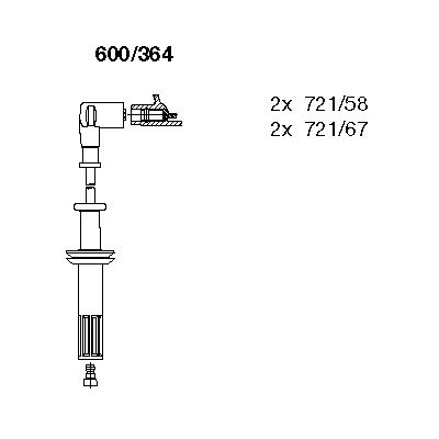 Ignition Cable Kit (600/364)