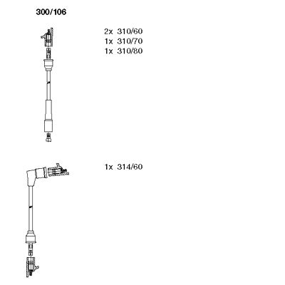 Ignition Cable Kit (300/106)