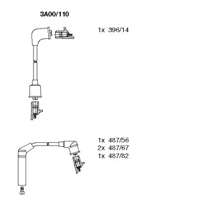 Ignition Cable Kit (3A00/110)