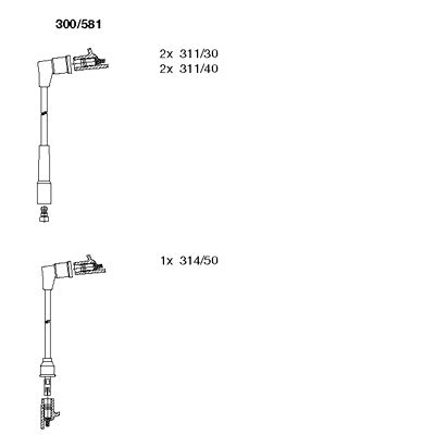 Ignition Cable Kit (300/581)