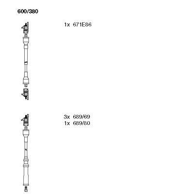 Ignition Cable Kit (600/380)
