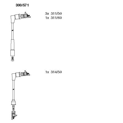 Ignition Cable Kit (300/571)