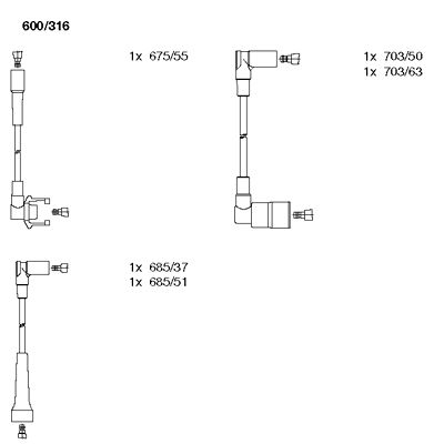 Ignition Cable Kit (600/316)
