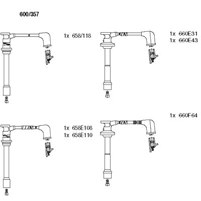 Ignition Cable Kit (600/357)