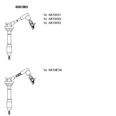 Ignition Cable Kit (600/365)