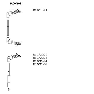 Ignition Cable Kit (3A00/103)