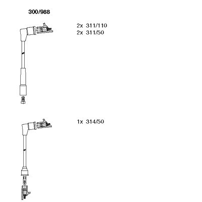 Ignition Cable Kit (300/988)