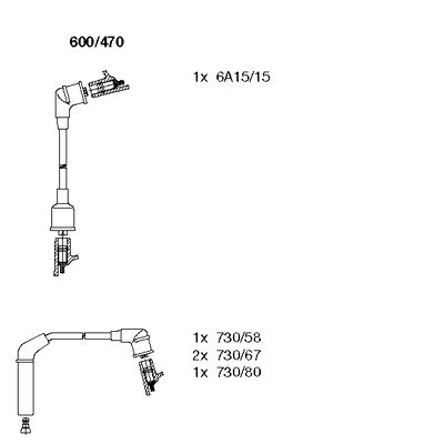 Ignition Cable Kit (600/470)