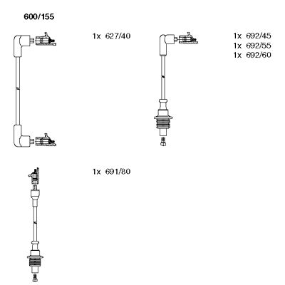 Ignition Cable Kit (600/155)