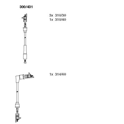 Ignition Cable Kit (300/431)