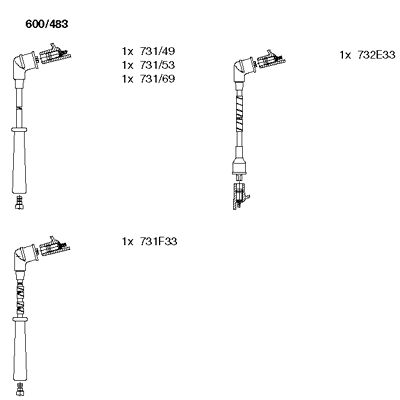 Ignition Cable Kit (600/483)