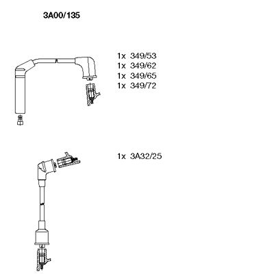 Ignition Cable Kit (3A00/135)