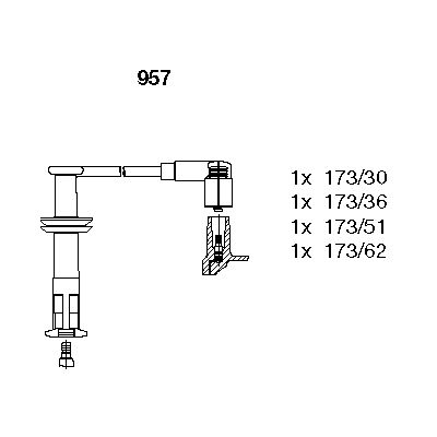 Ignition Cable Kit (957)
