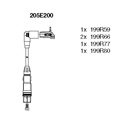 Ignition Cable Kit (205E200)
