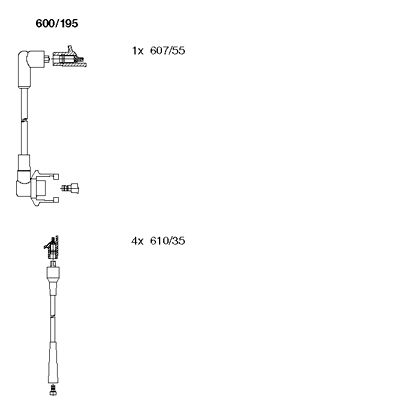 Ignition Cable Kit (600/195)