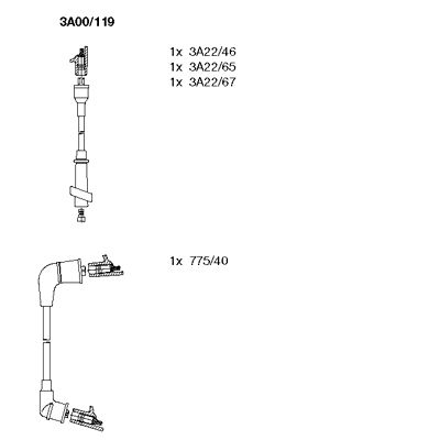 Ignition Cable Kit (3A00/119)