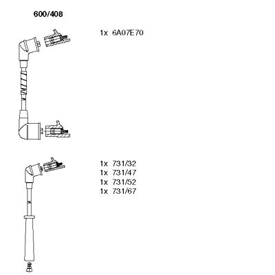 Ignition Cable Kit (600/408)