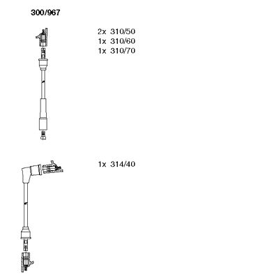 Ignition Cable Kit (300/967)