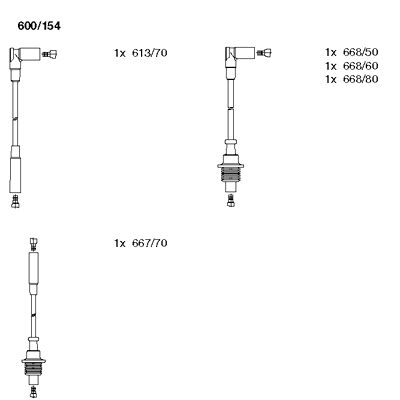 Ignition Cable Kit (600/154)