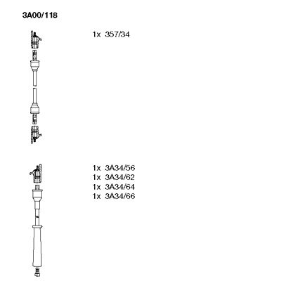 Ignition Cable Kit (3A00/118)