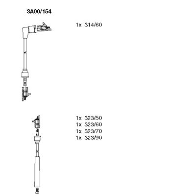 Ignition Cable Kit (3A00/154)