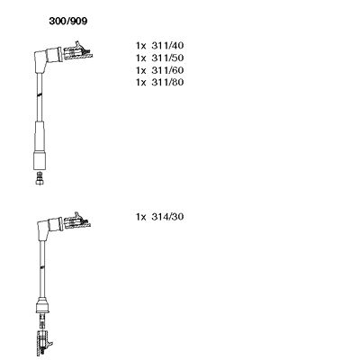 Ignition Cable Kit (300/909)