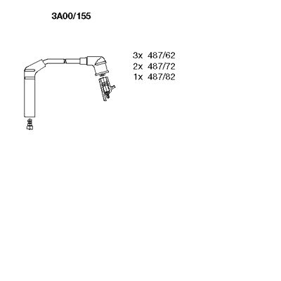 Ignition Cable Kit (3A00/155)
