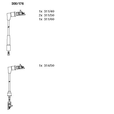 Ignition Cable Kit (300/176)