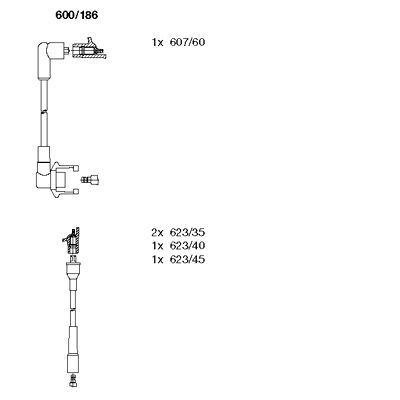 Ignition Cable Kit (600/186)