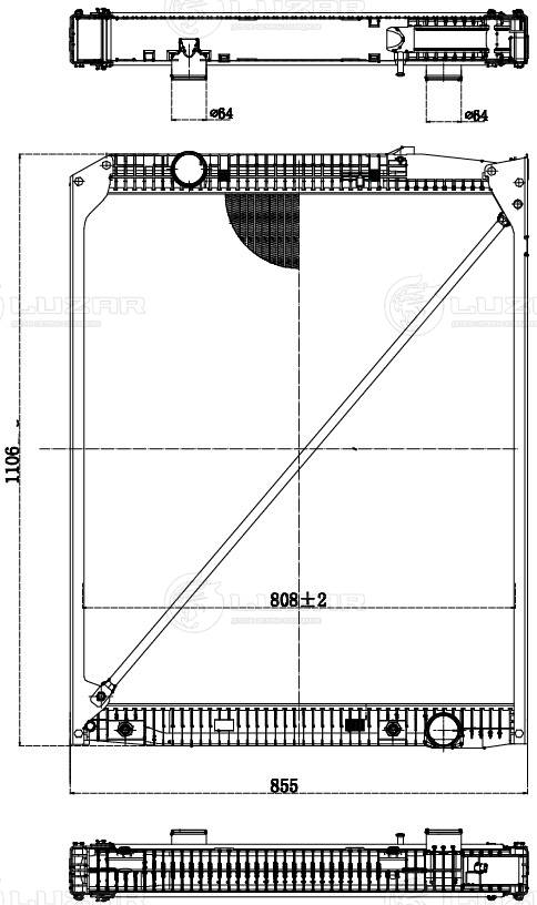 Radiator, engine cooling (LRc 1587)