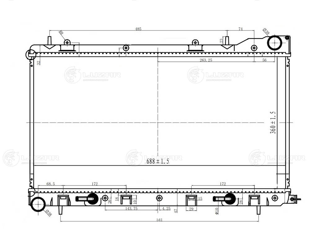 Radiator, engine cooling (LRc 221A0)
