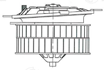 Electric Motor, interior blower