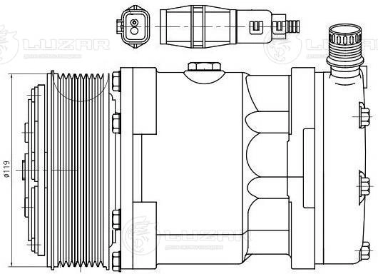 Compressor, air conditioning (LCAC 1202)