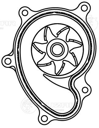 Water Pump, engine cooling (LWP 2221)