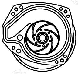 Water Pump, engine cooling (LWP 0556)