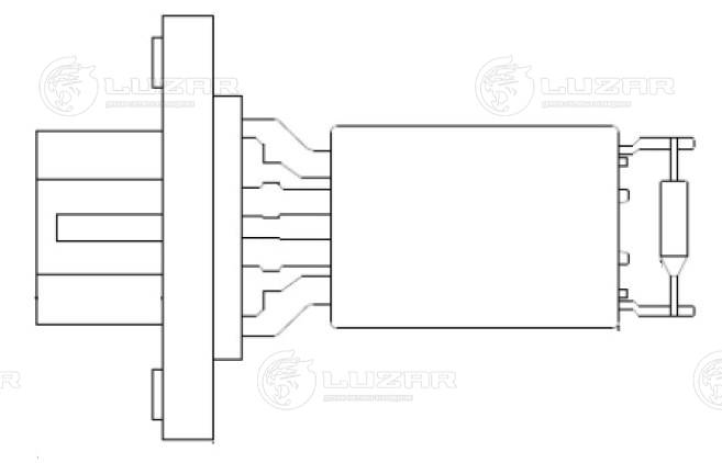 Resistor, interior blower