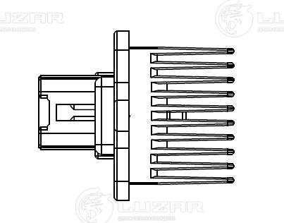 Resistor, interior blower