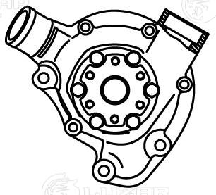 Water Pump, engine cooling (LWP 1541)