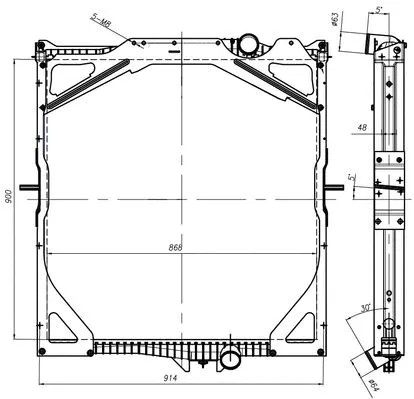 Radiator, engine cooling