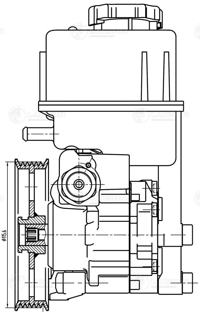 Hydraulic Pump, steering (LPS 1507)